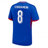 Camiseta Francia Aurelien Tchouameni #8 Primera Equipación Replica Eurocopa 2024 mangas cortas